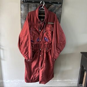Women's Vintage Descente Full Zipper Jacket Metallic Burgundy/Rust